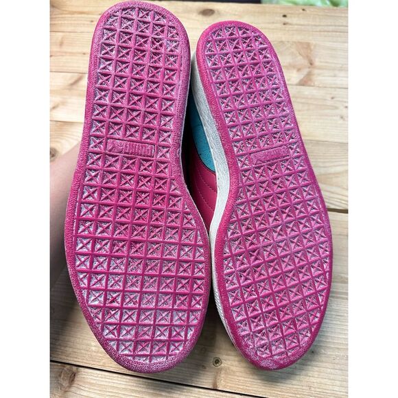 PUMA Suede‎ Classic Sneakers Unisex Size 9 Blue Pink Casual Shoes - Picture 4 of 5